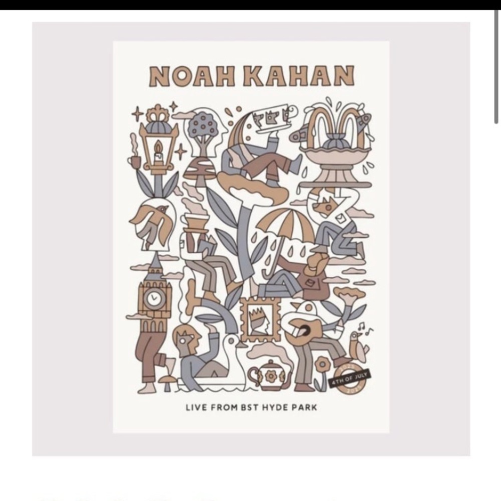 Noah Kahan Hyde Park Poster